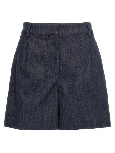 Shop Brunello Cucinelli Sparkling Bermuda, Short In Blue