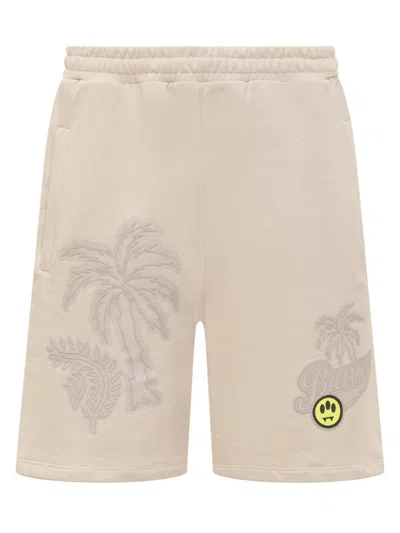 Shop Barrow Palm Shorts In Beige