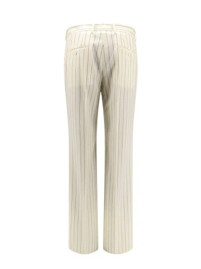 Shop Dolce & Gabbana Wide Virgin Wool Trouser In White