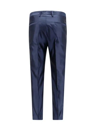 Shop Dolce & Gabbana Silk Trouser In Blue