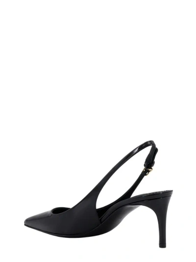 Shop Dolce & Gabbana Patent Leather Slingback In Black