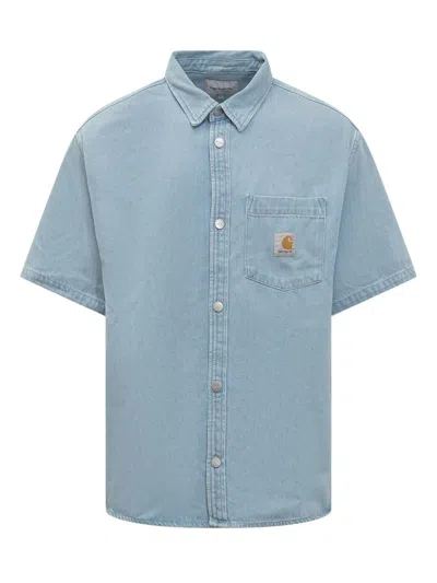 Shop Carhartt Wip S/s Ody Shirt In Blue