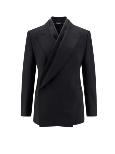 Shop Dolce & Gabbana Tuxedo Blazer With Double Lapel In Black