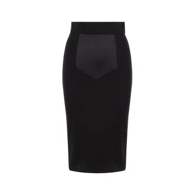 Shop Dolce & Gabbana Pencil Skirt In Black