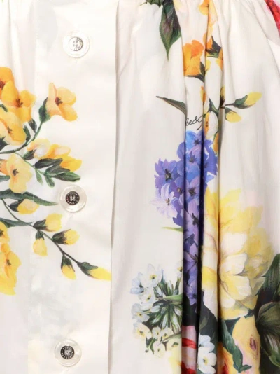 Shop Dolce & Gabbana Cotton Skirt With Giardino Print In Multicolor