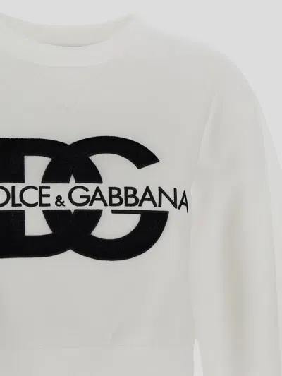 Shop Dolce & Gabbana Dolce&gabbana Sweatshirt In Biancoottico