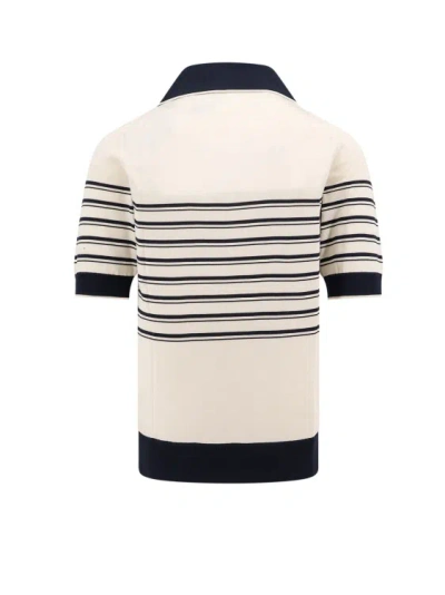 Shop Dolce & Gabbana Viscose Polo Shirt In Neutrals