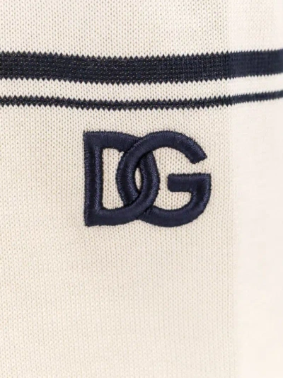 Shop Dolce & Gabbana Viscose Polo Shirt In Neutrals