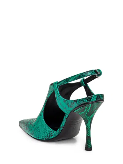 Shop Dsquared2 Python Slingback Décolleté In Green