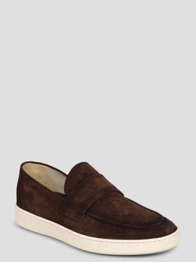 Shop Corvari Boat Penny Loafers In Brown