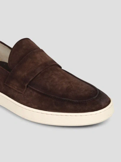 Shop Corvari Boat Penny Loafers In Brown