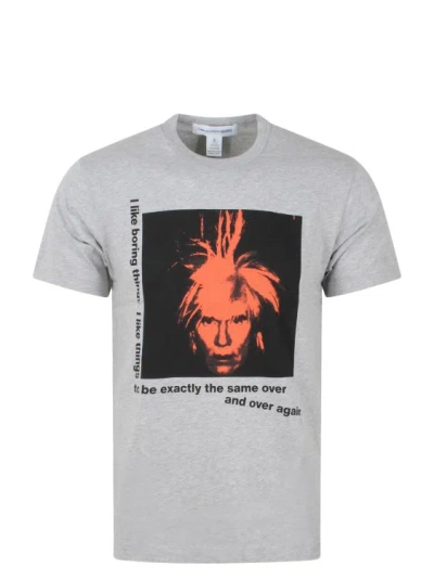 Shop Comme Des Garçons Andy Warhol T-shirt In Grey