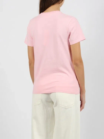 Shop Maison Kitsuné Fox Head Patch Regular T-shirt In Pink