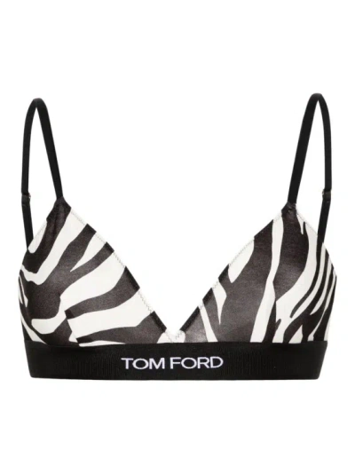 Shop Tom Ford Bustier Optical Zebra-print Black/white