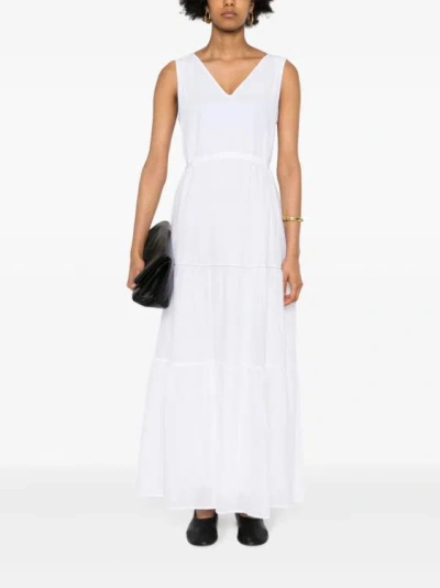 Shop Peserico White Bead-detail Midi Dress