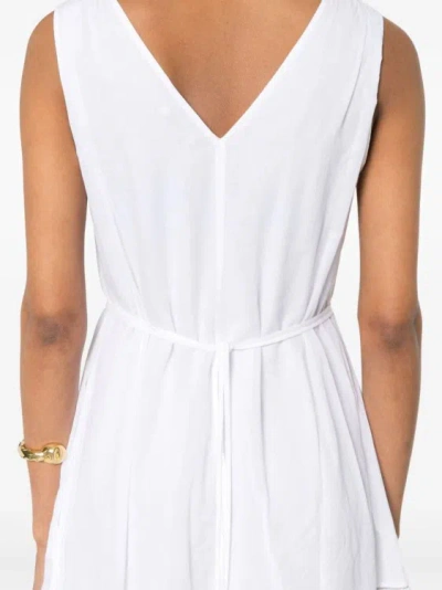 Shop Peserico White Bead-detail Midi Dress