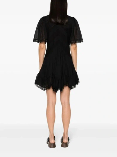 Shop Isabel Marant Étoile Black Broderie-anglaise Mini Dress