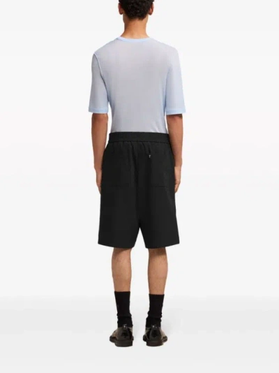 Shop Ami Alexandre Mattiussi Cotton Track Shorts In Black