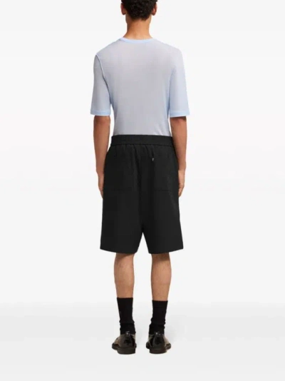Ami Alexandre Mattiussi Ami Paris Bermuda With Elastic In Black