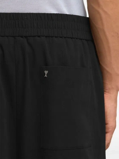 Shop Ami Alexandre Mattiussi Cotton Track Shorts In Black