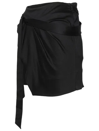 Shop Isabel Marant 'berenice' Black Cotton Miniskirt