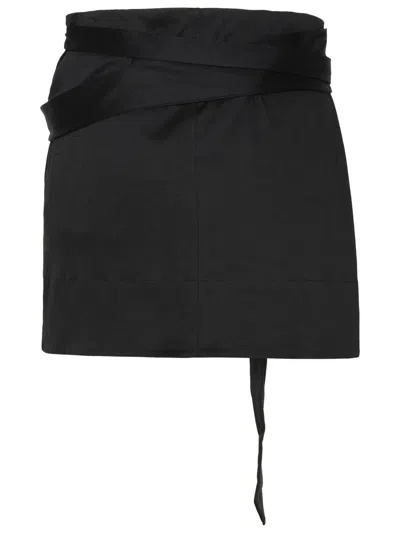 Shop Isabel Marant 'berenice' Black Cotton Miniskirt