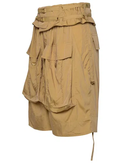 Shop Isabel Marant 'heidi' Beige Modal Shorts