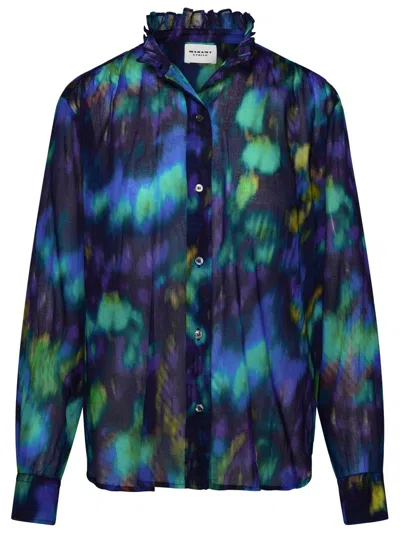 Shop Isabel Marant Étoile 'gamble' Multicolor Cotton Shirt