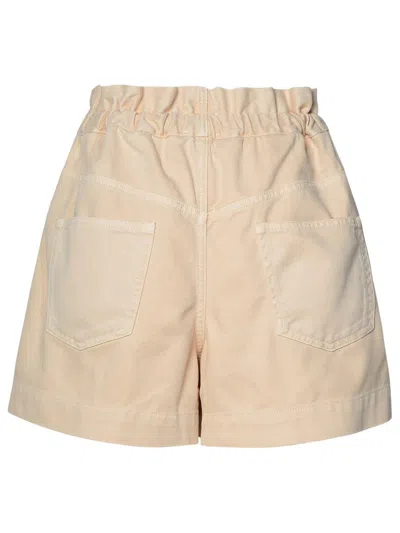 Shop Isabel Marant Étoile 'titea' Shorts In Beige Cotton Blend