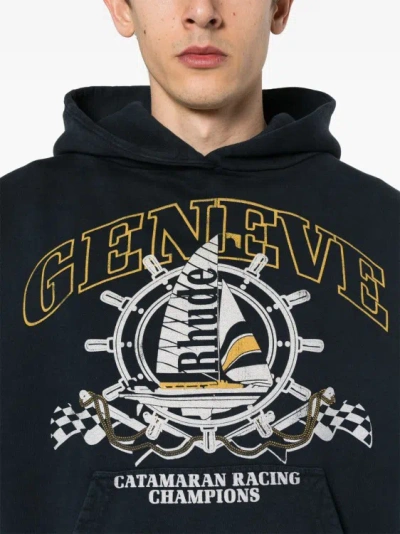 Shop Rhude Sweatshirt Geneve Black