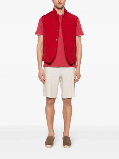 Shop Eleventy Red Button-up Vest