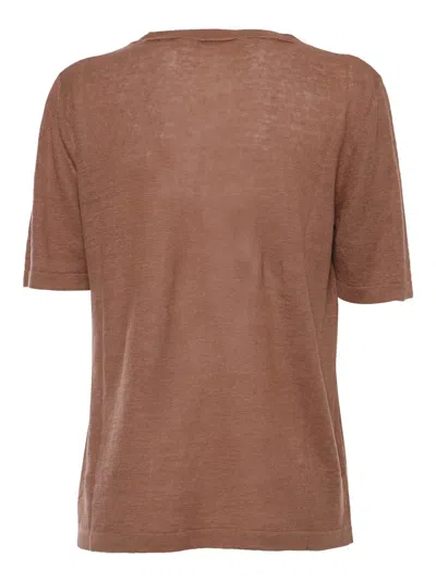 Shop Kangra Cashmere V-neck Sweaters In Brown