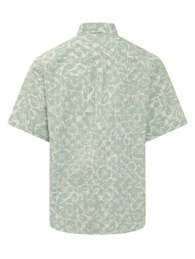 Shop Lanvin Flower Print Shirt In Green