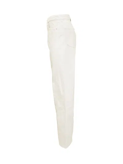 Shop Lanvin Twisted Pants In White