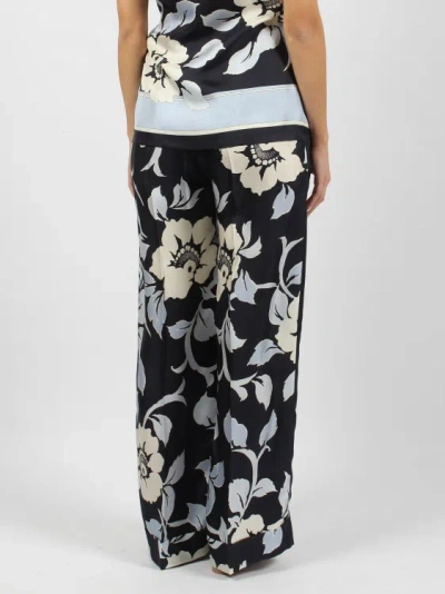 Shop P.a.r.o.s.h Flowers Print Trousers In Blue