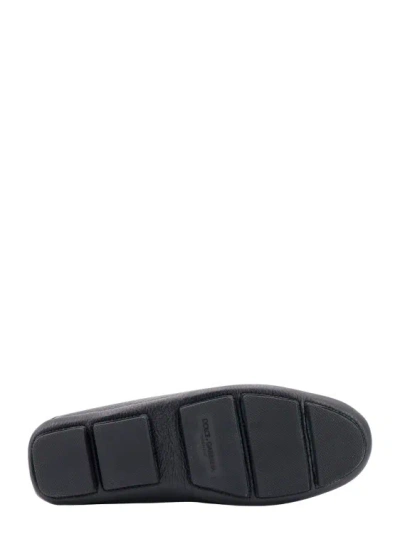 Shop Dolce & Gabbana Deerskin Driver Loafer In Black