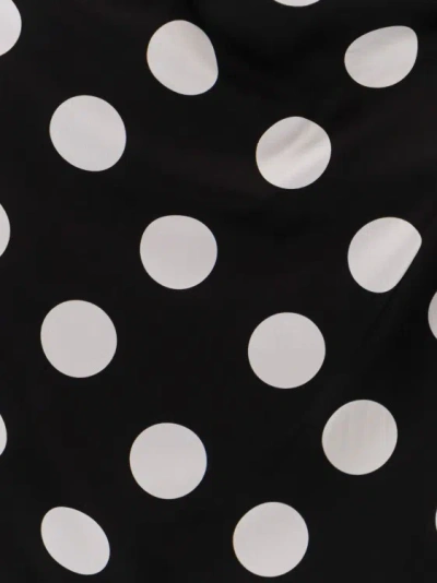 Shop Dolce & Gabbana Polka-dots Viscose Dress In Black