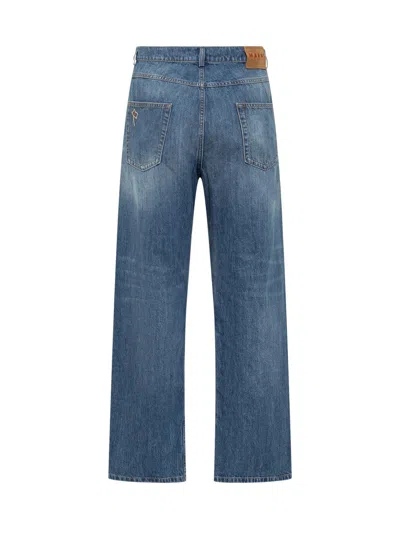 Shop Marni Jeans With Patches In Blue