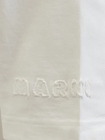 Shop Marni Polo Shirt With Logo In White