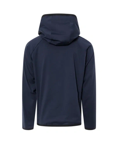 Shop Dolce & Gabbana Cotton Blend Jacket Wwith Hood In Blue