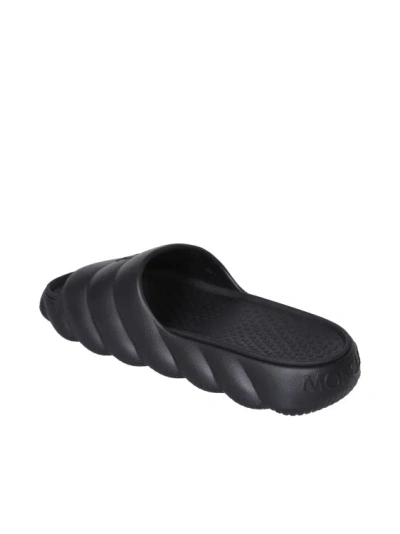 Shop Moncler Rubber Slides In Black