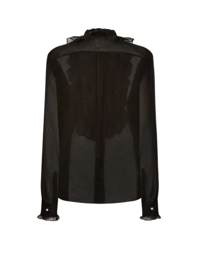 Shop Dolce & Gabbana Organza Shirt In Black
