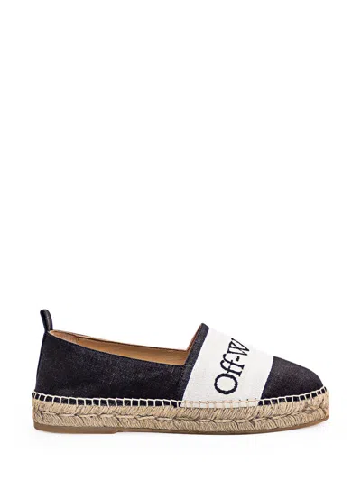 Shop Off-white Espadrilles With Bookish Logo In Black