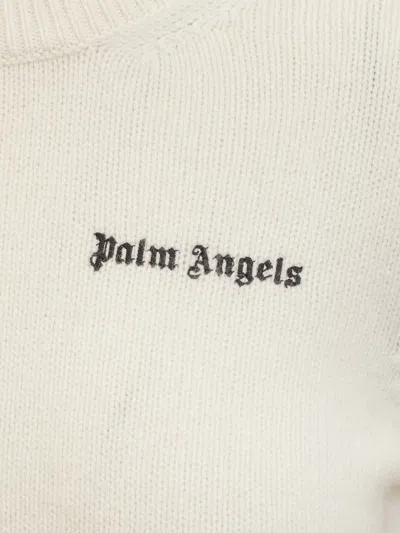 Shop Palm Angels Logo Sweater In White