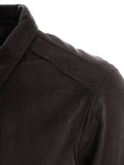 Shop Schott Nyc Leather Jacket In Brown
