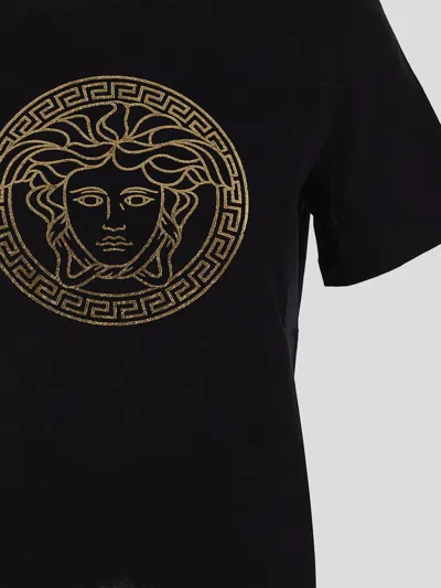 Shop Versace T-shirts And Polos In Nerooro