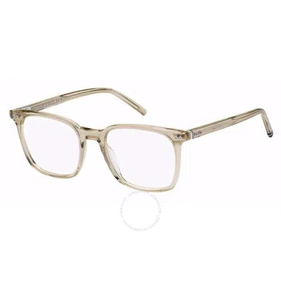Shop Tommy Hilfiger Demo Square Men's Eyeglasses Th 1942 010a 52 In Beige