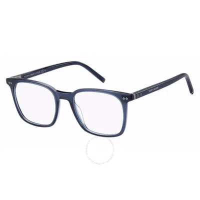 Shop Tommy Hilfiger Demo Square Men's Eyeglasses Th 1942 0pjp 52 In Blue