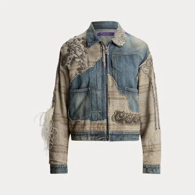 Shop Collection Allyce Embellished Denim Jacket In Multi