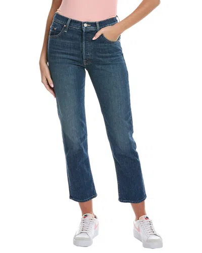 Shop Mother Denim The Tomcat Ankle Cannonball Straight Leg Jean In Blue